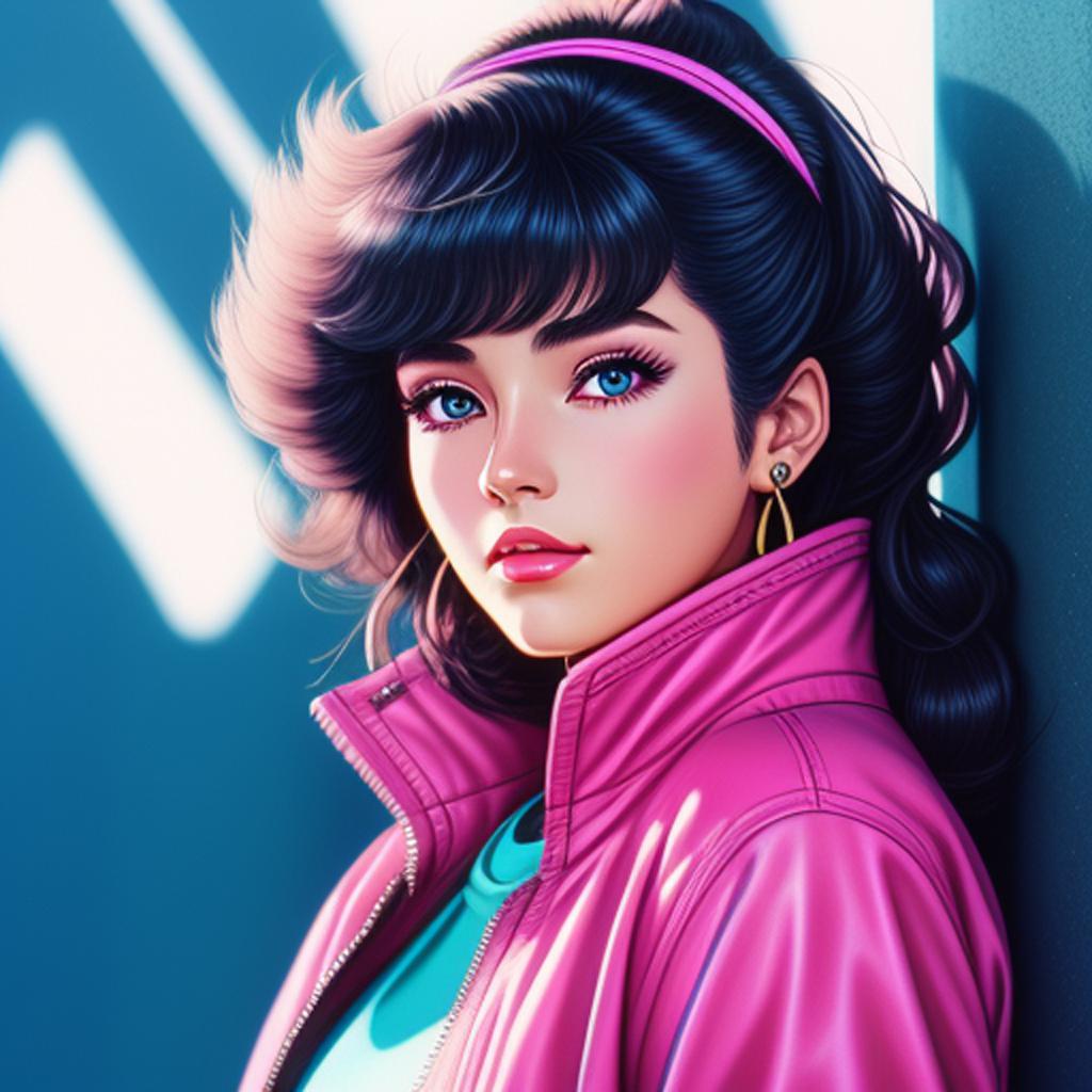 80s womens fashion by by @ai_generated