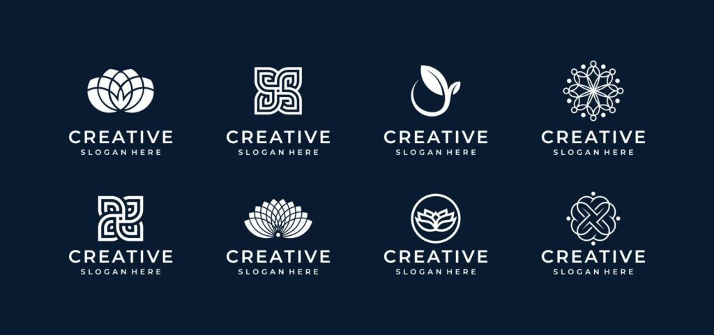 Abstract logo illustration vector graphics design bundle Stock Free