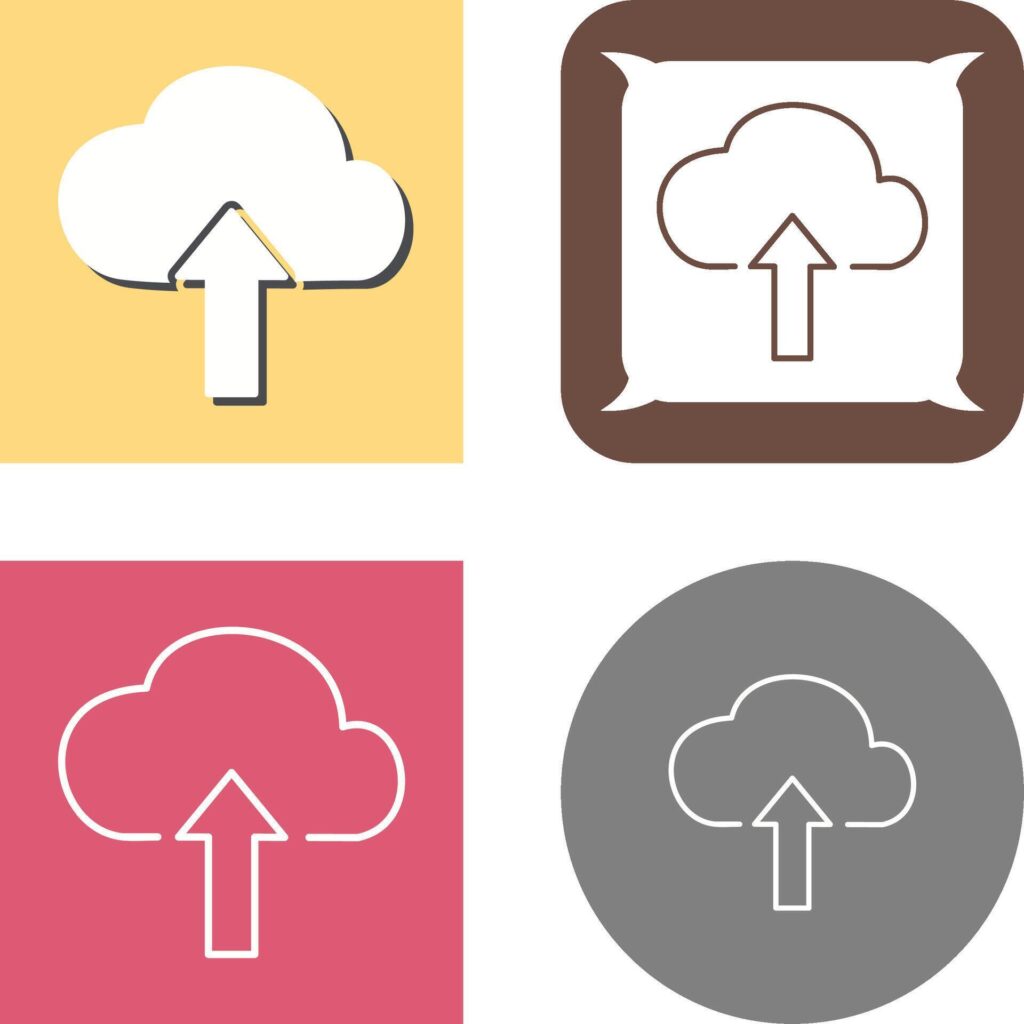 Upload to Cloud Icon Design Stock Free