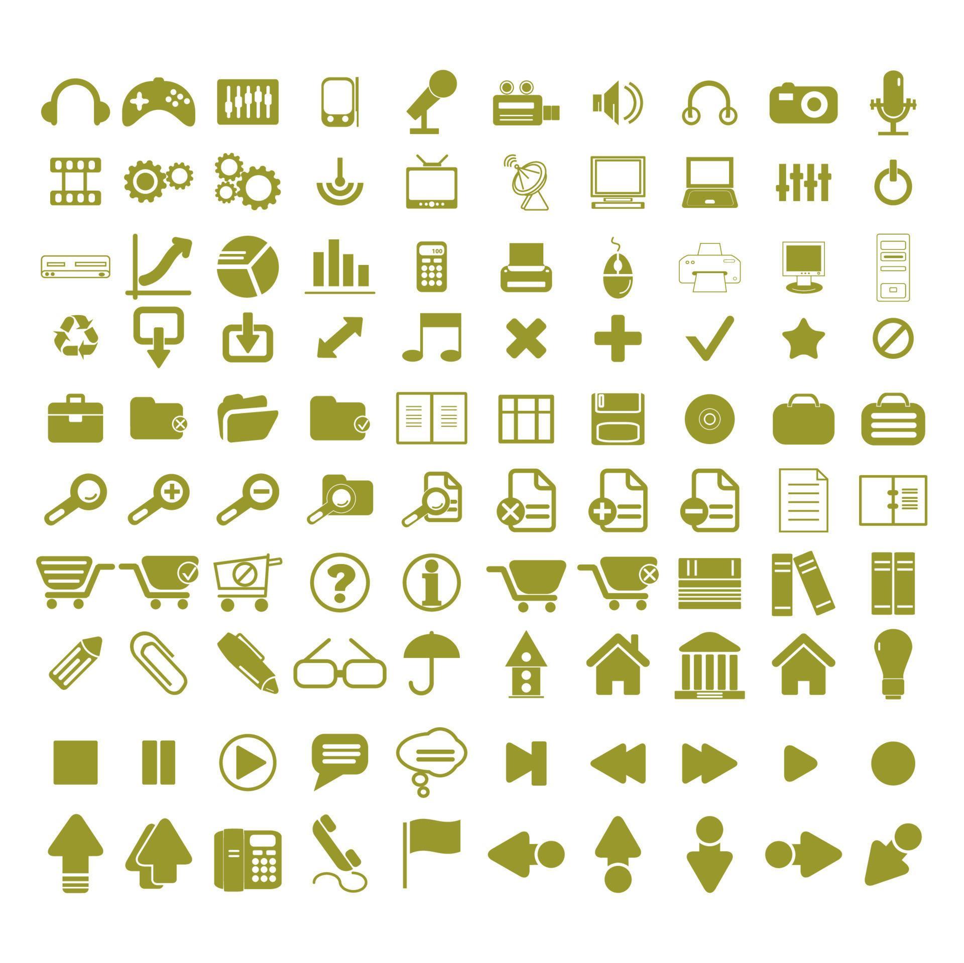 Collection of icon designs on the theme of technology, finance, holiday, arrows, communication, symbols. Stock Free and Free SVG