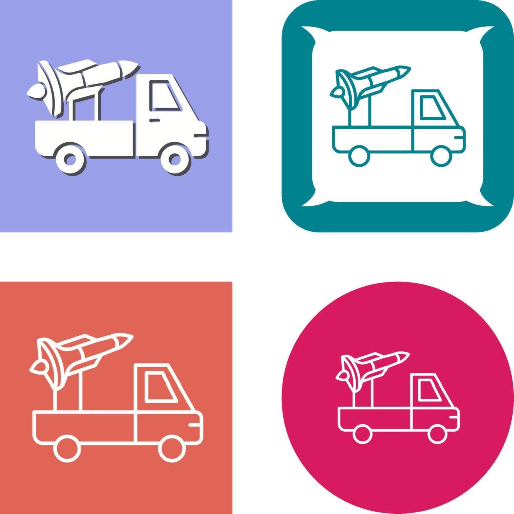 Missile Truck Icon Design Stock Free