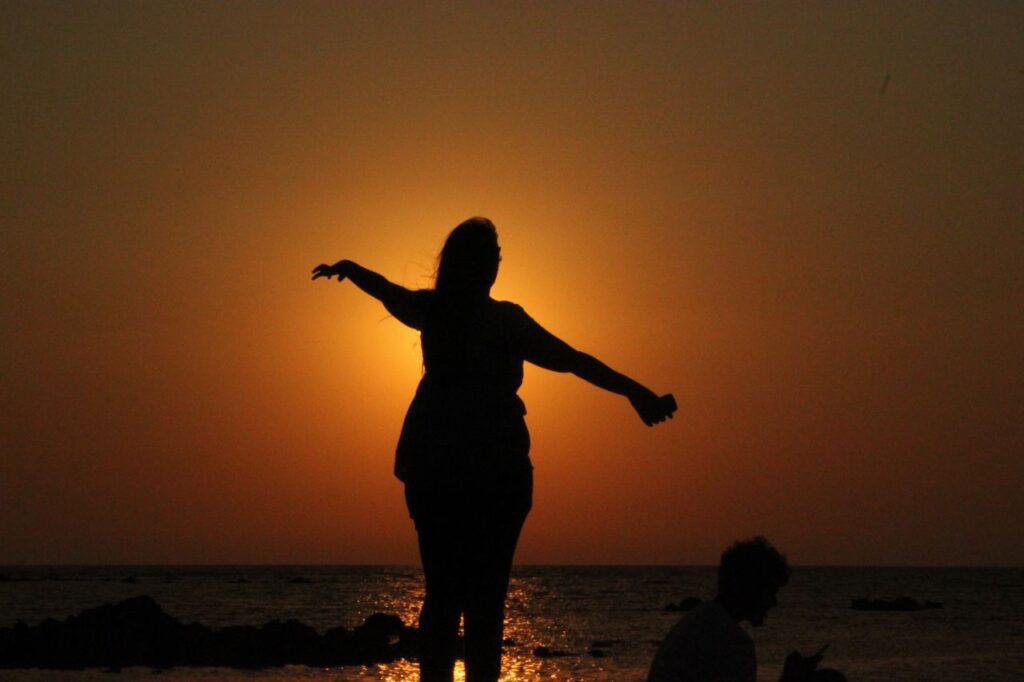 Woman Happy Sunset Stock Free