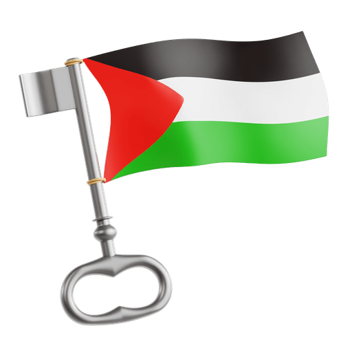 Palestinian, key, palestinian key 3D illustration