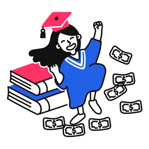 Usa, education, graduation illustration