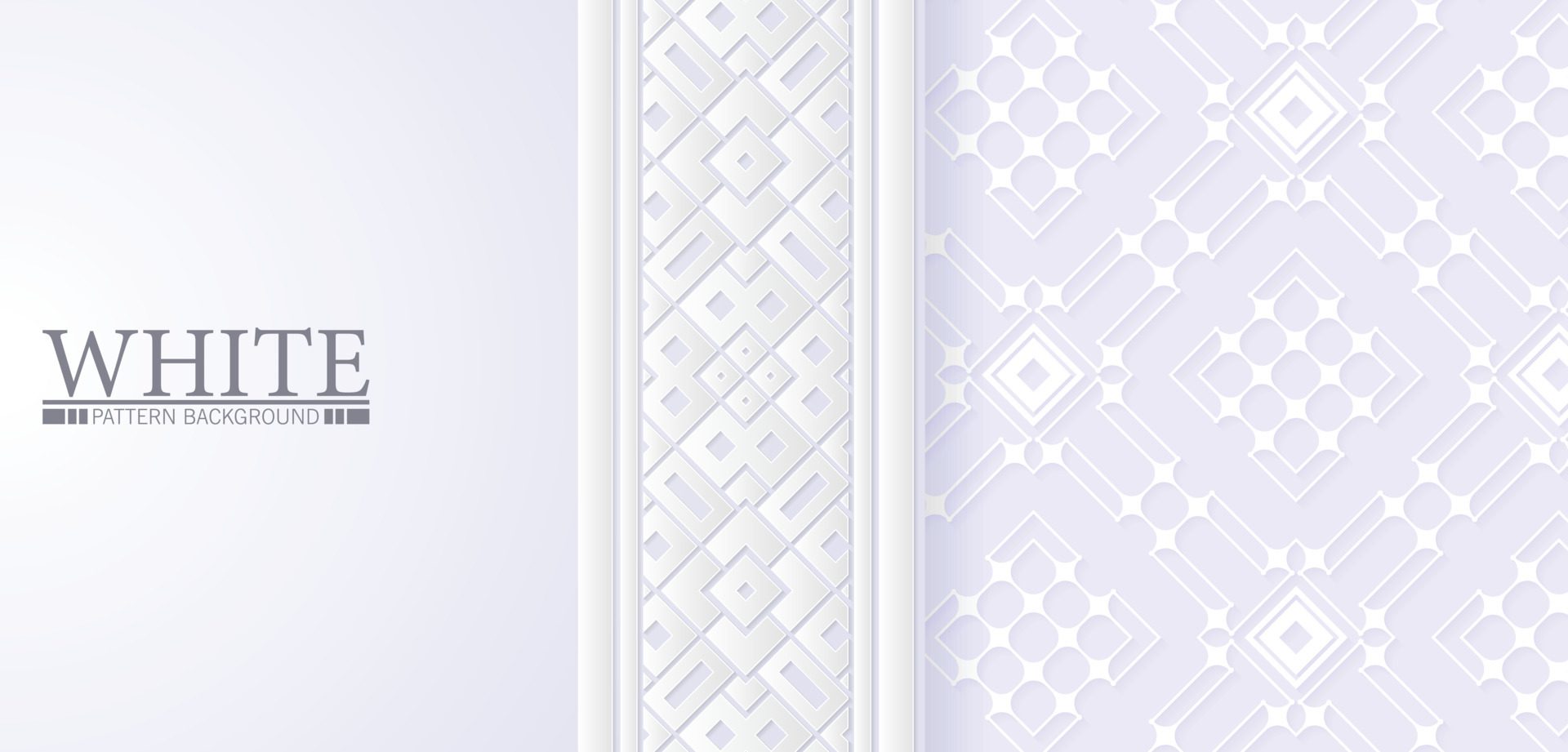 Elegant white background with border pattern Free Vector and Free SVG