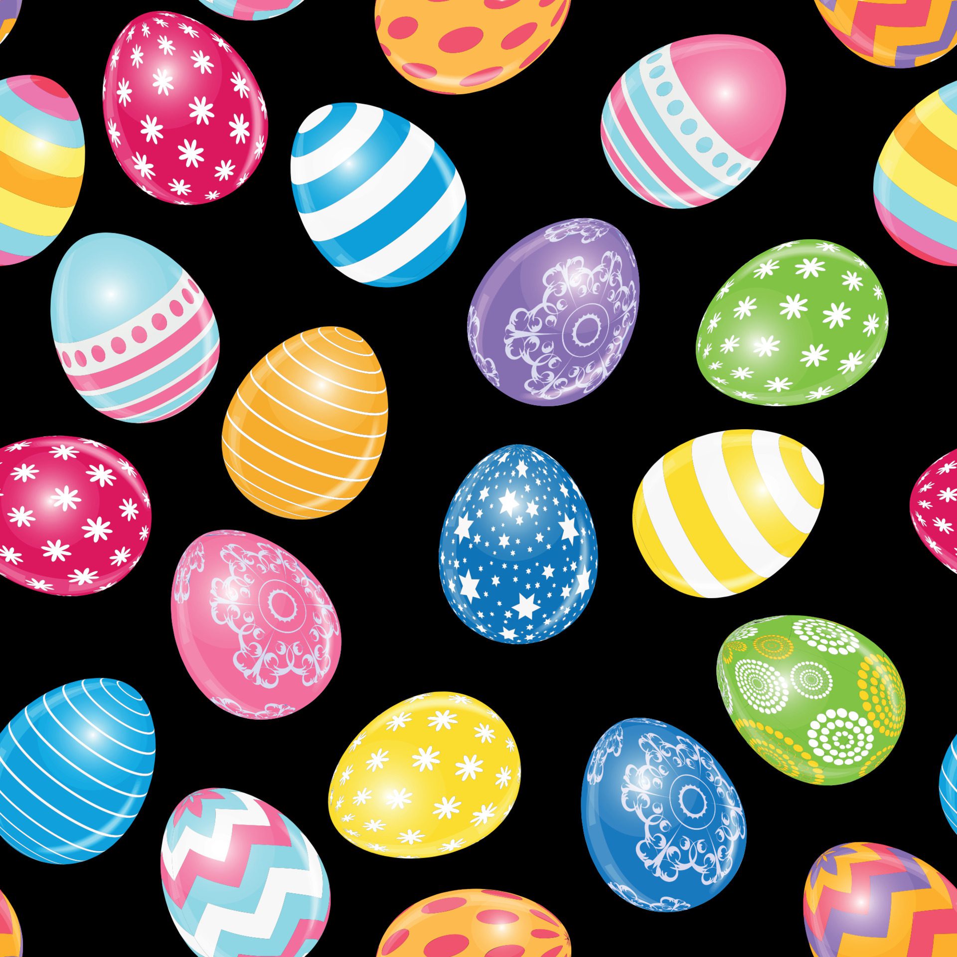 Beautiful Easter Egg Seamless Pattern Background Vector Illustration Free Vector