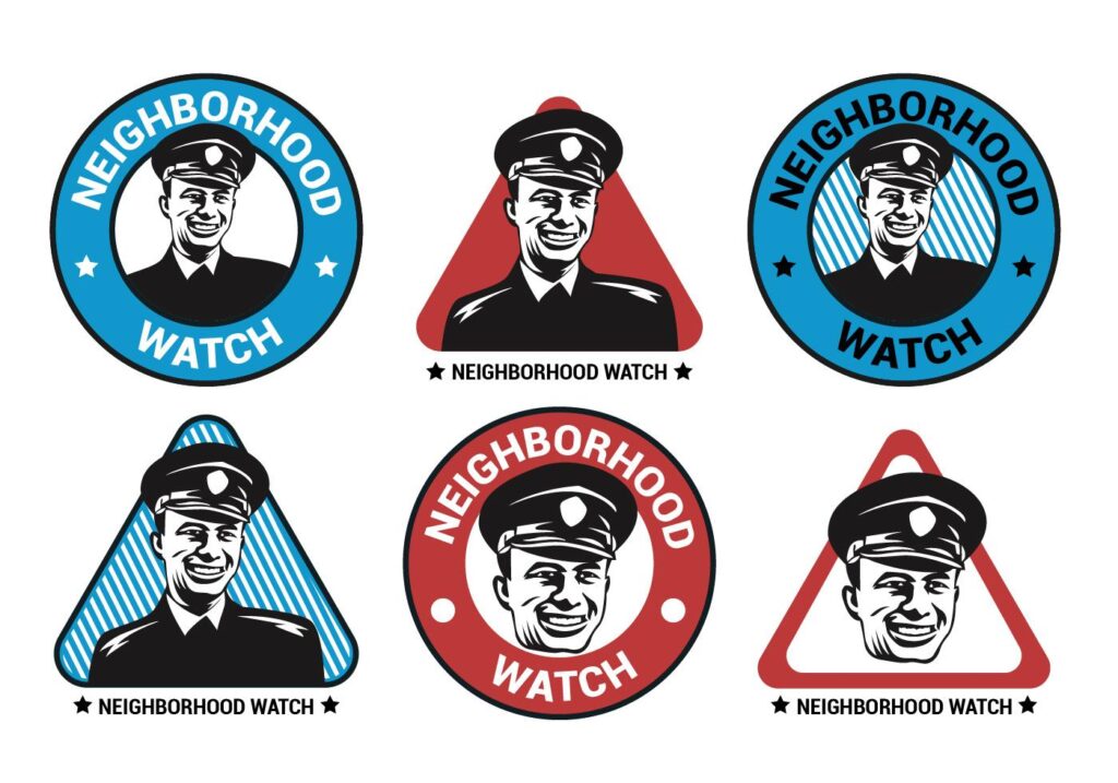 Neighborhood Watch Vector Logo Collection Stock Free and Free SVG