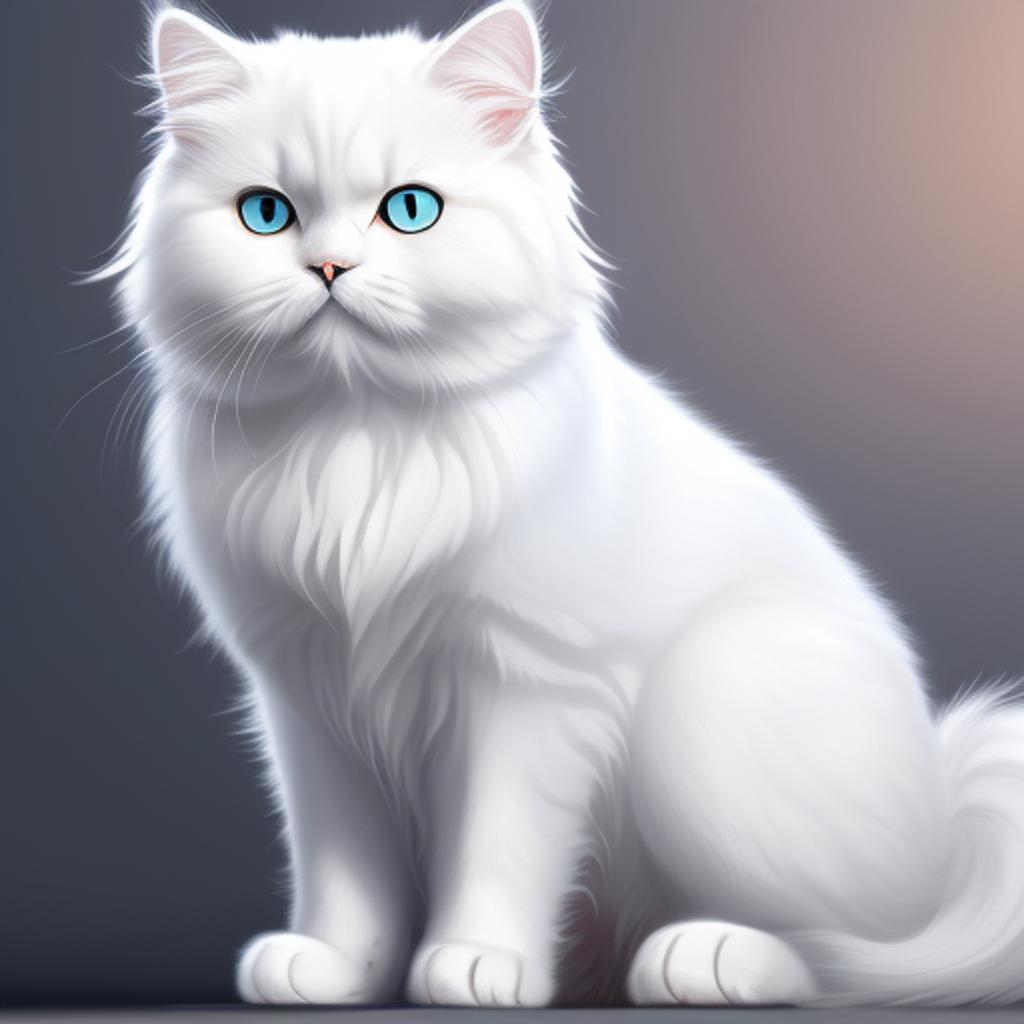 A white persian cat by @ai_generated