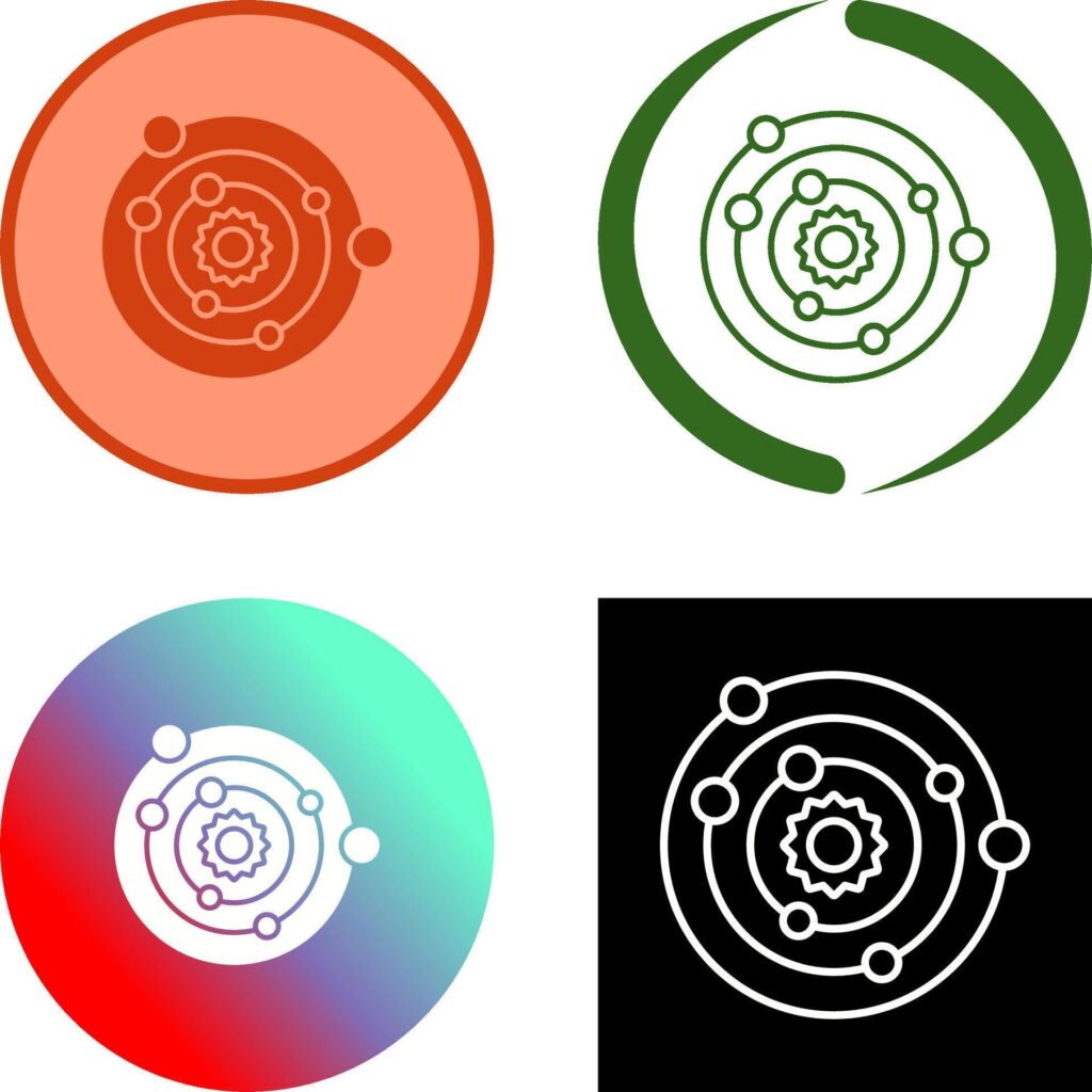 Solar System Icon Design Stock Free