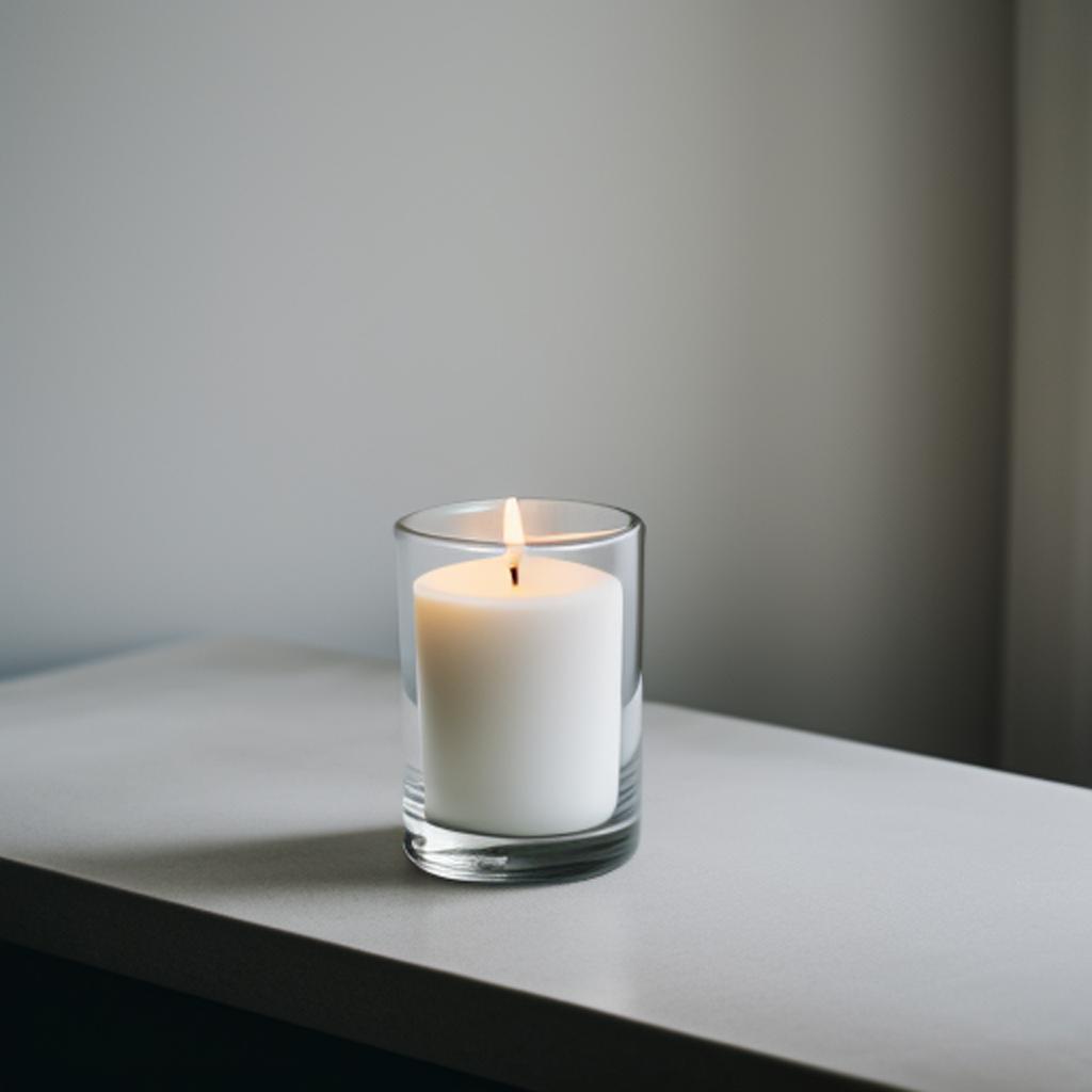 Simple candle in a by @ai_generated