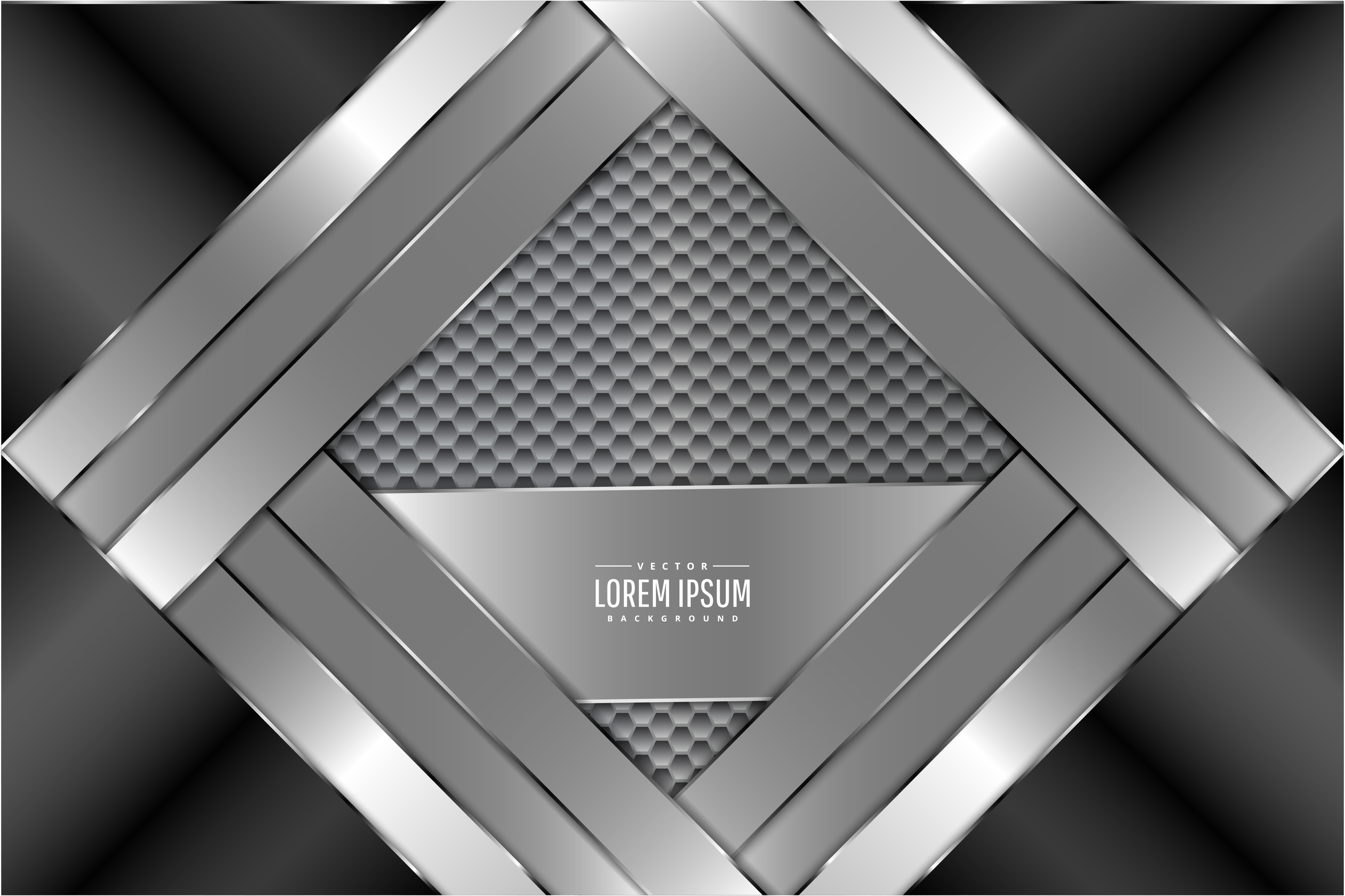 Metal background with hexagon pattern Free Vector