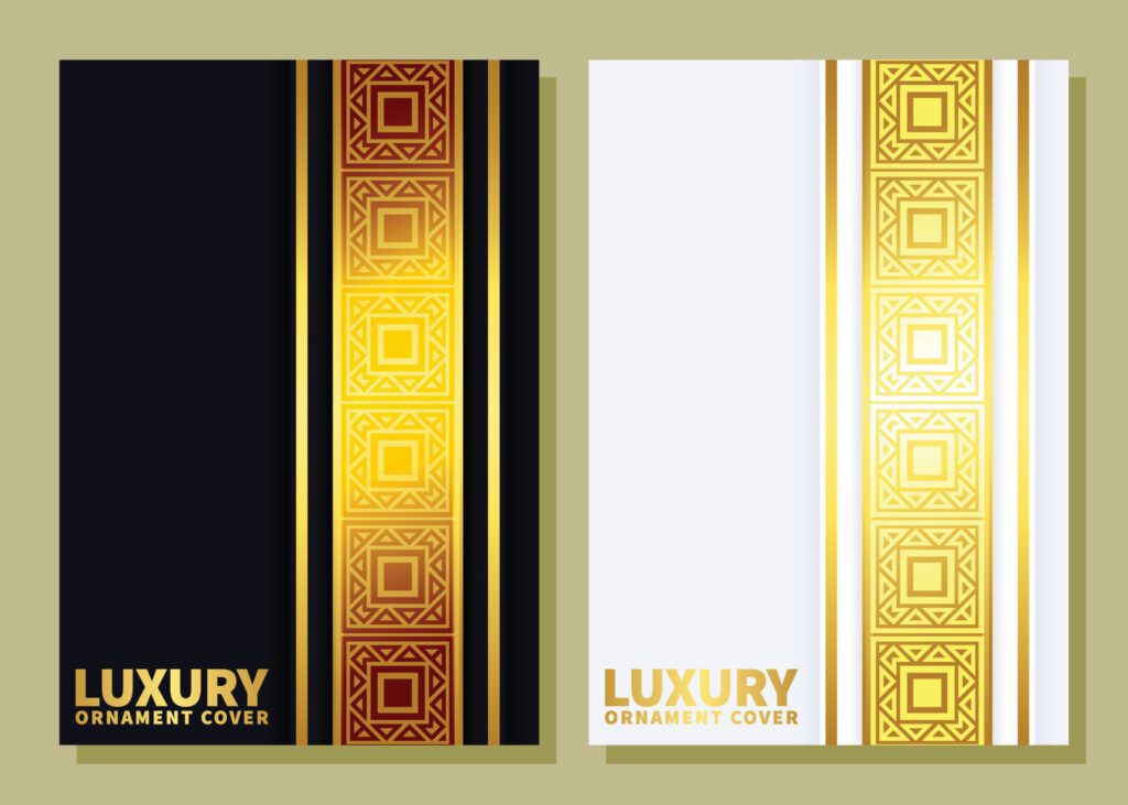 luxury ornament pattern book cover collection Free Vector and Free SVG