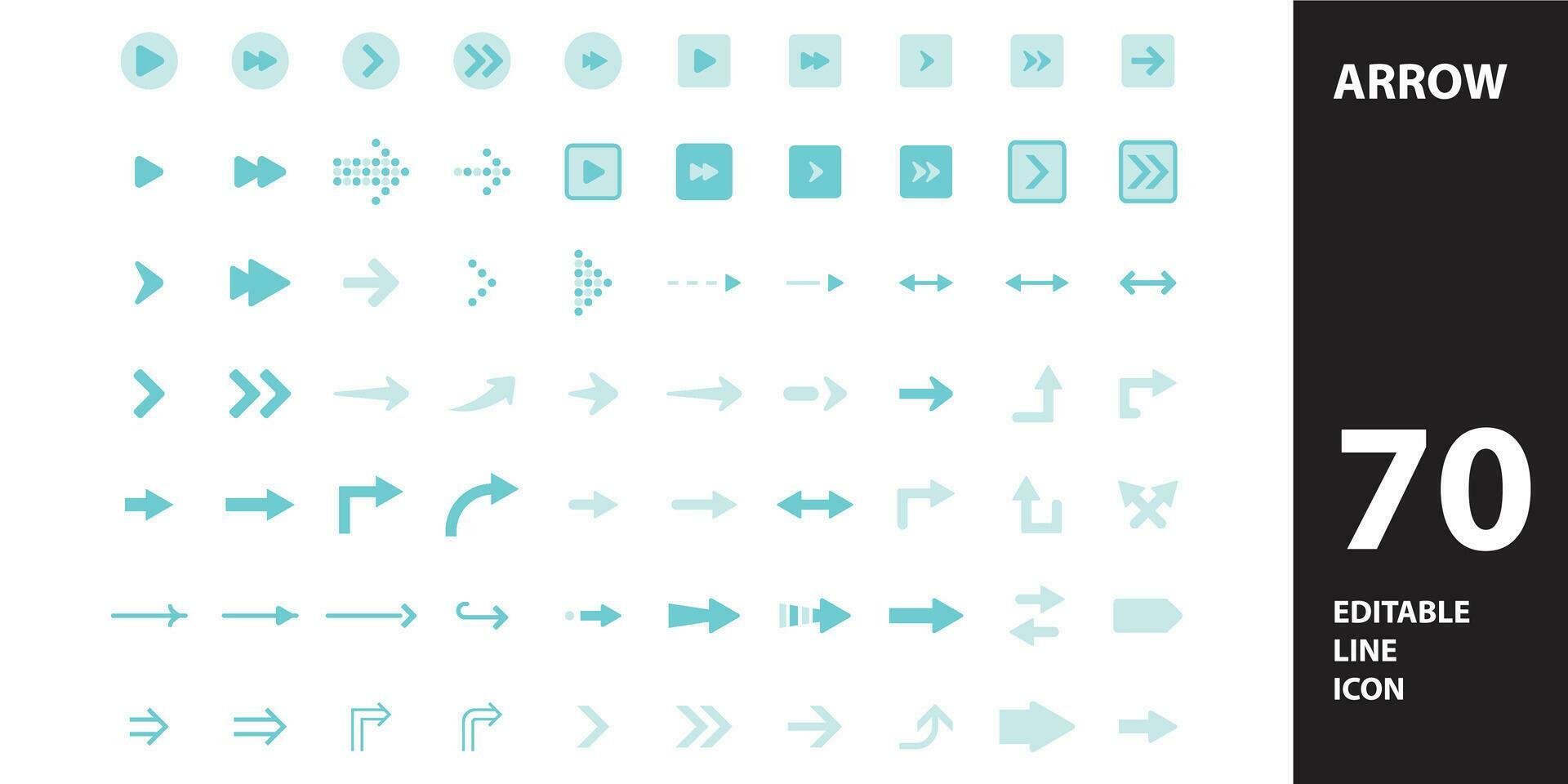 Arrow Icon for Website, UI UX Essential, Symbol, Presentation, Graphic resources Stock Free