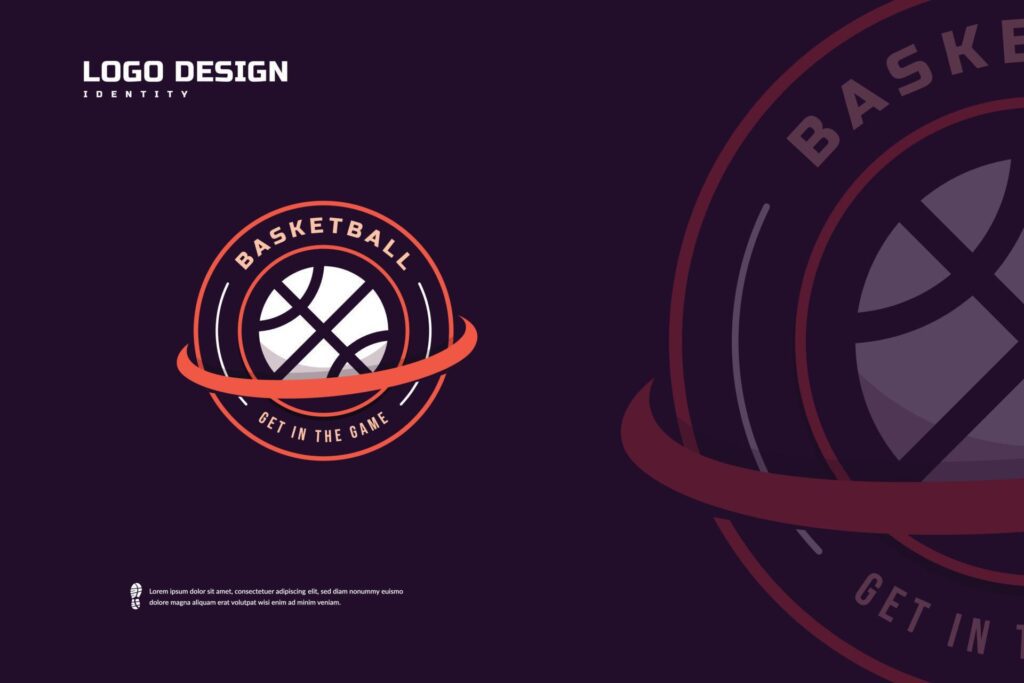 Basketball club logo, Basketball tournament emblems template. Sport team identity, E-Sport badge design vector illustrations Stock Free