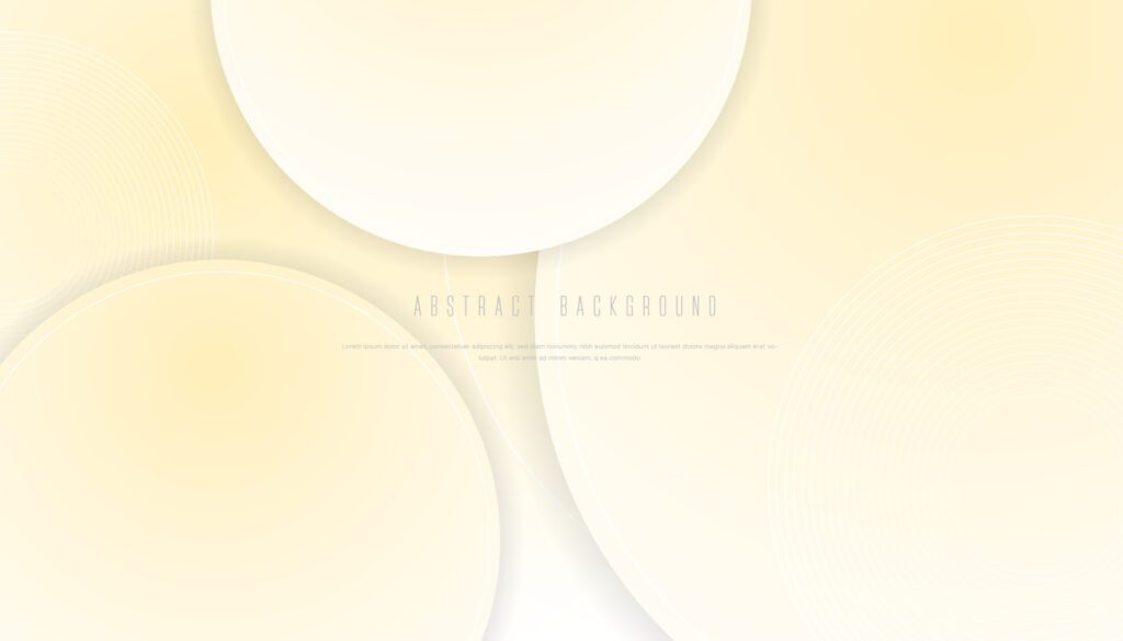 abstract circle soft yellow color 3d background with shadow Free Vector