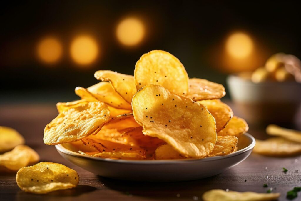 stock photo of potatos chips food photographystudio AI Generated Stock Free