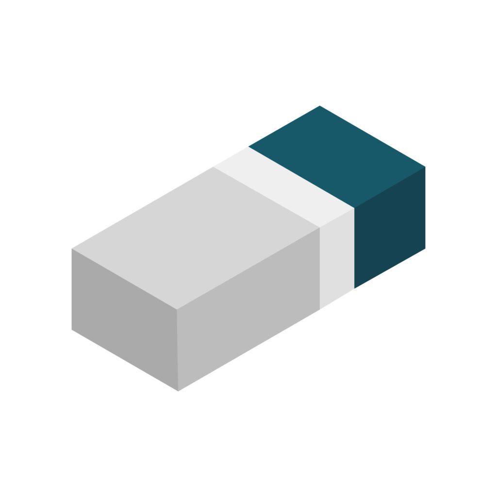 Eraser isometric on a background Free Vector