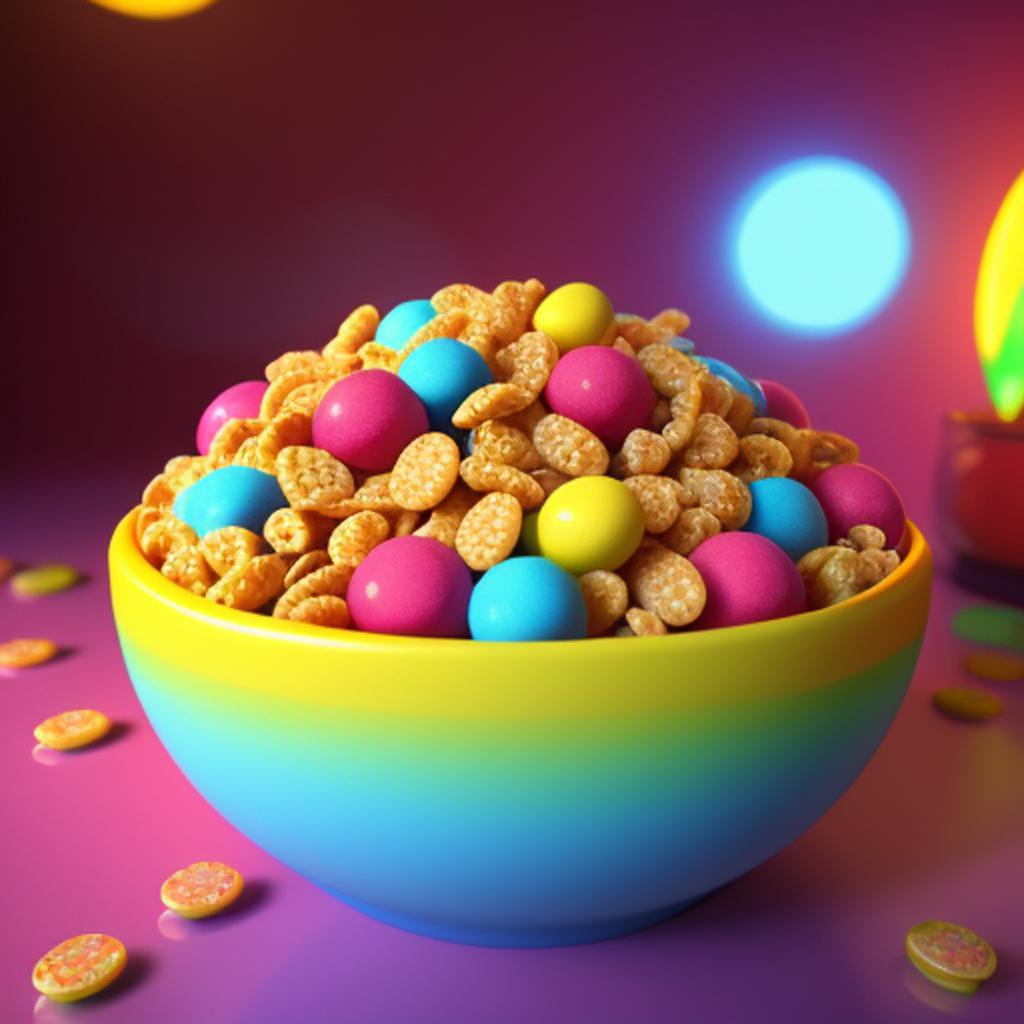 Fruity cereal spilled by by @ai_generated