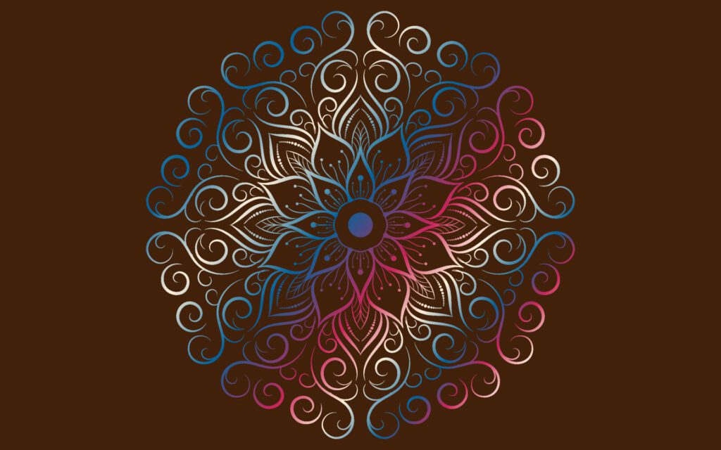 Mandala floral pattern, Vintage decorative elements Free Vector and Free SVG