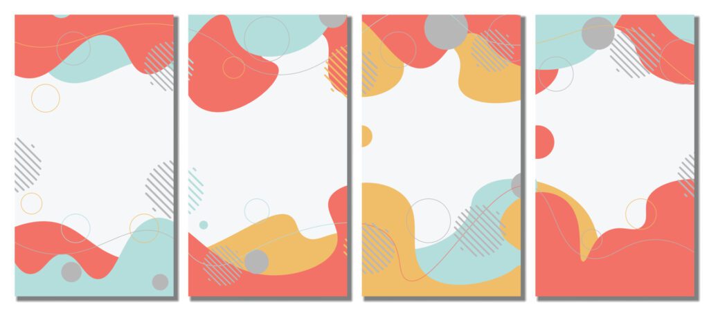 Abstract colorful template set background. Free Vector