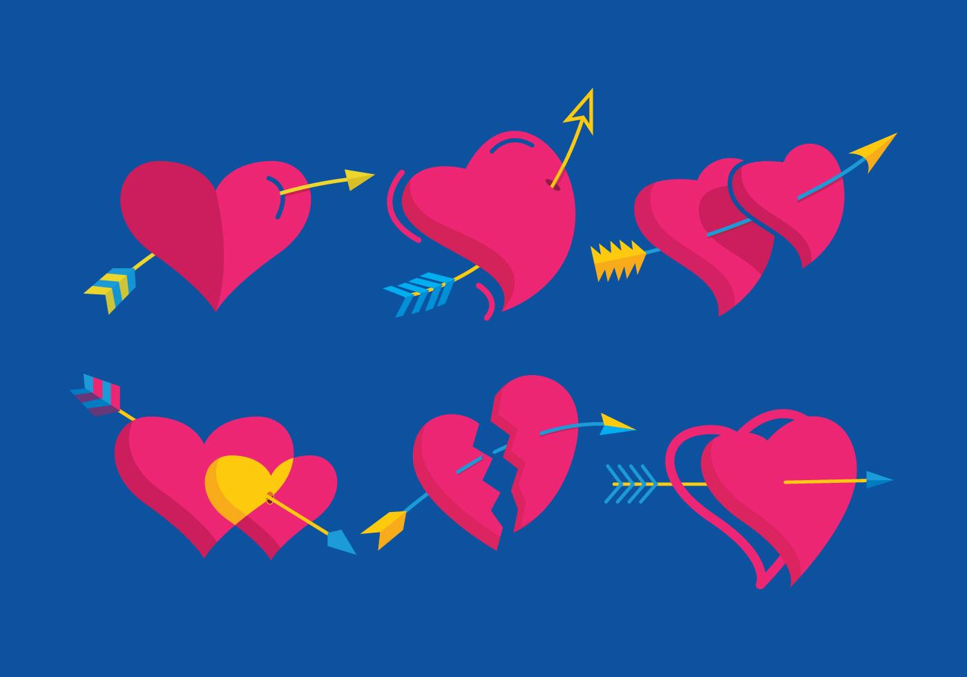 Arrow Through Heart Vector Stock Free and Free SVG