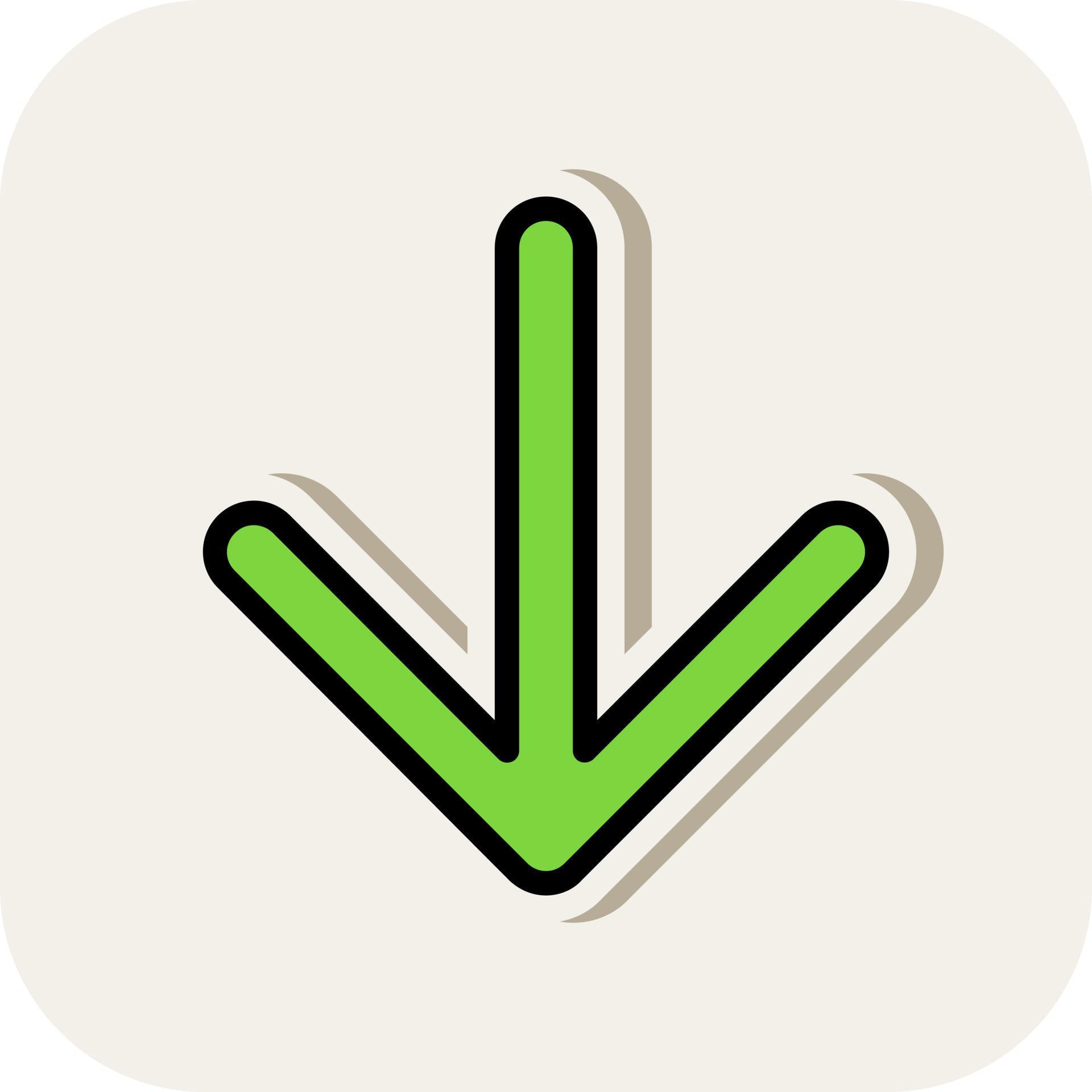 Arrow Down Vector Icon Design Stock Free