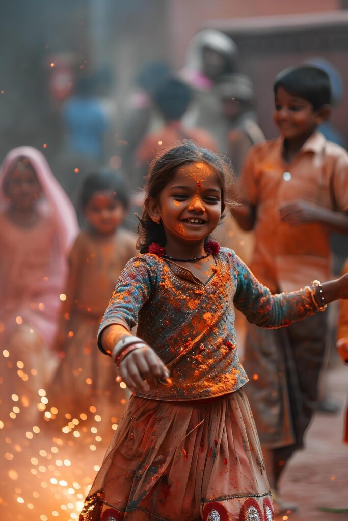 Immersed in the Rich Palette of Indian Festivity Free Photo