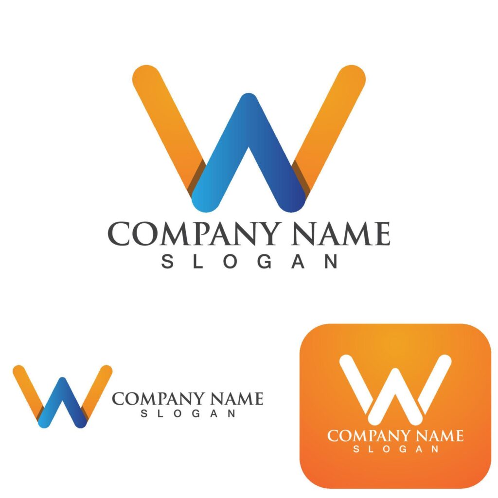 W Letter Logo Template Stock Free and Free SVG