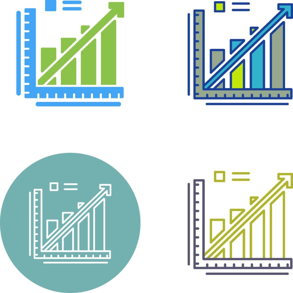 Line Graph Icon Design Stock Free