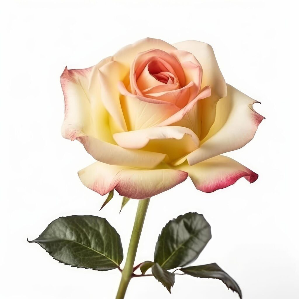 Rose flower isolated. Illustration Stock Free