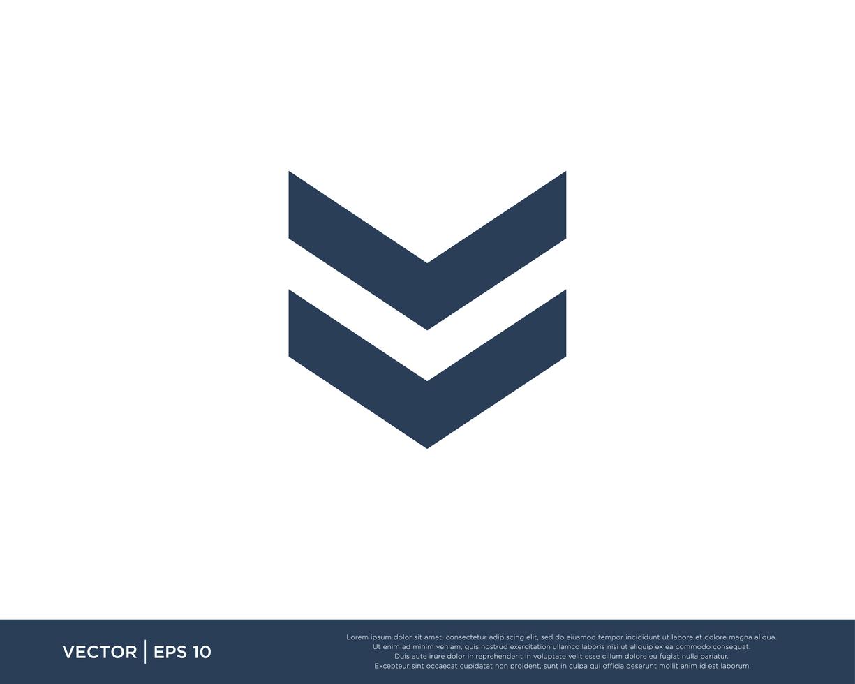 Arrow Icon Vector Template Symbol Stock Free