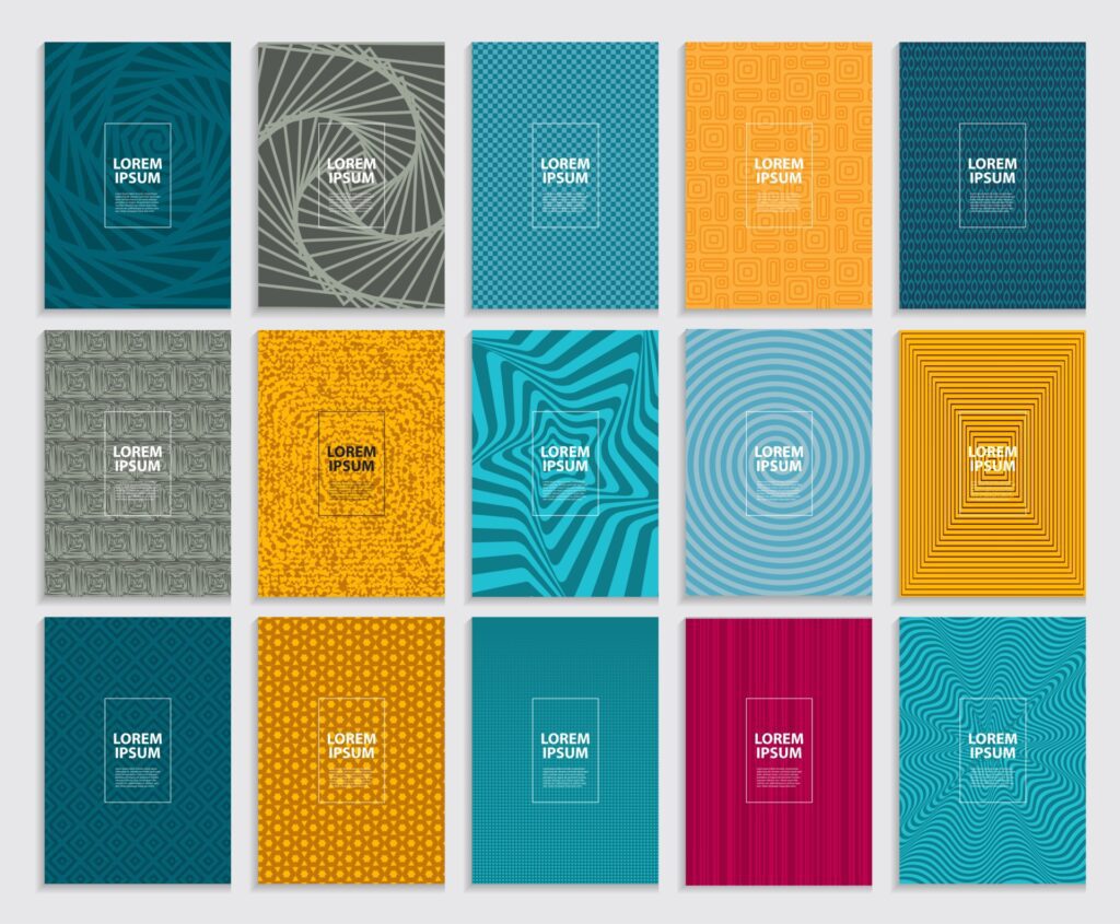 Big Collection Set of Simple Minimal Covers. Business Template Design Geometric Pattern Free Vector