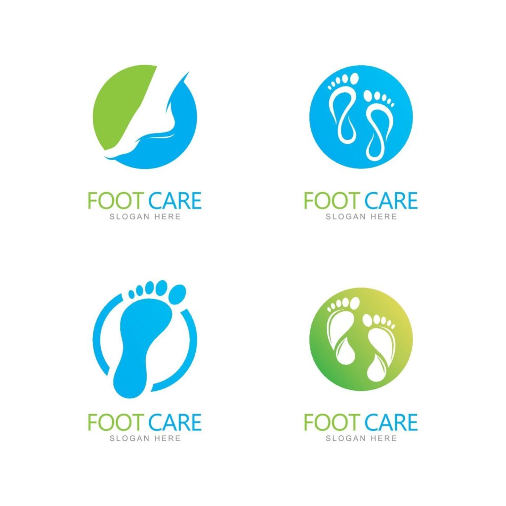 Foot care logo design template Stock Free