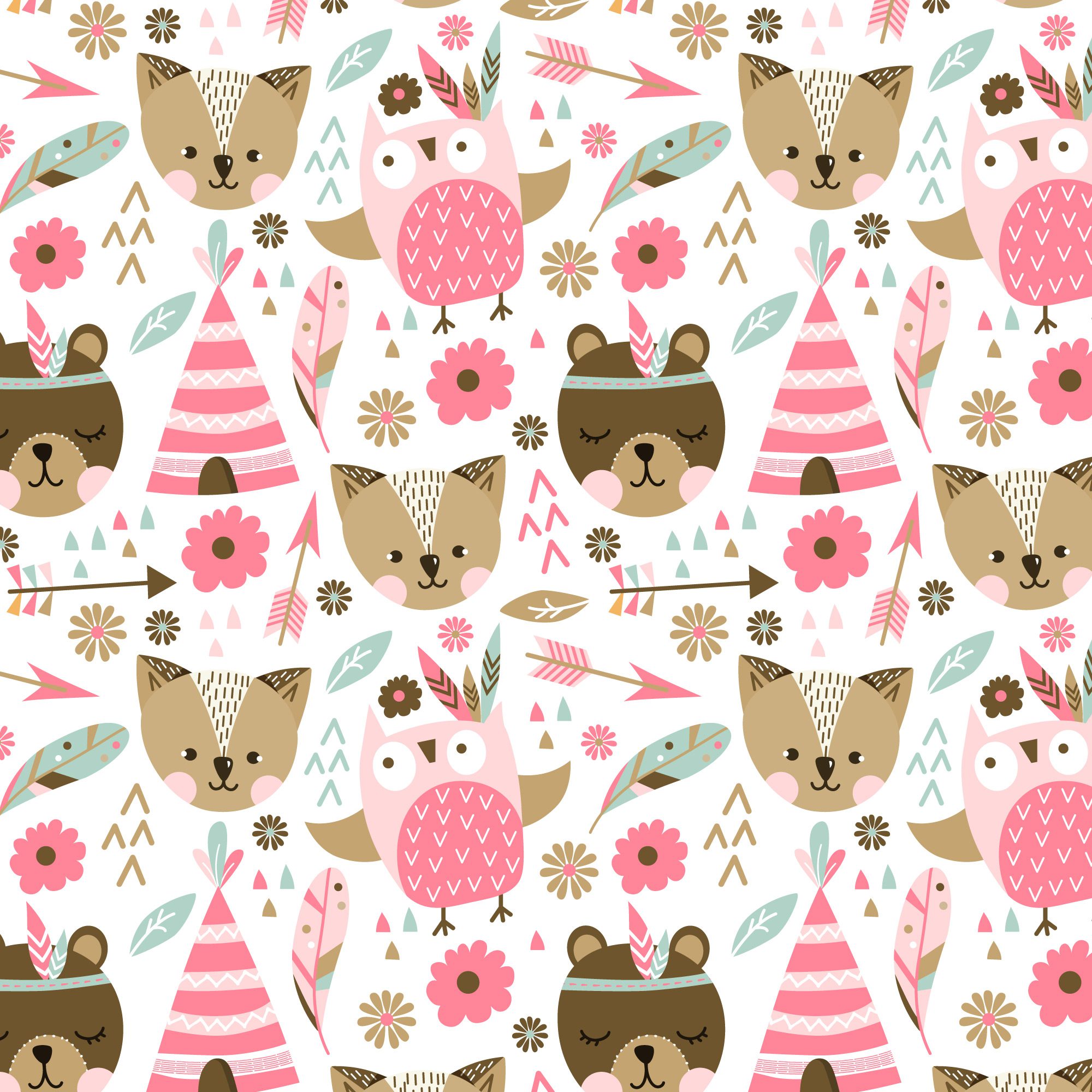 Animals seamless pattern Free Vector