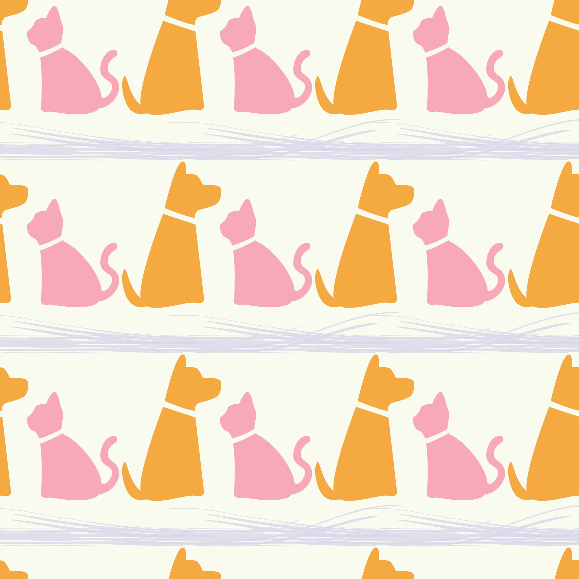 Dogs Seamless Pattern Design Free Vector