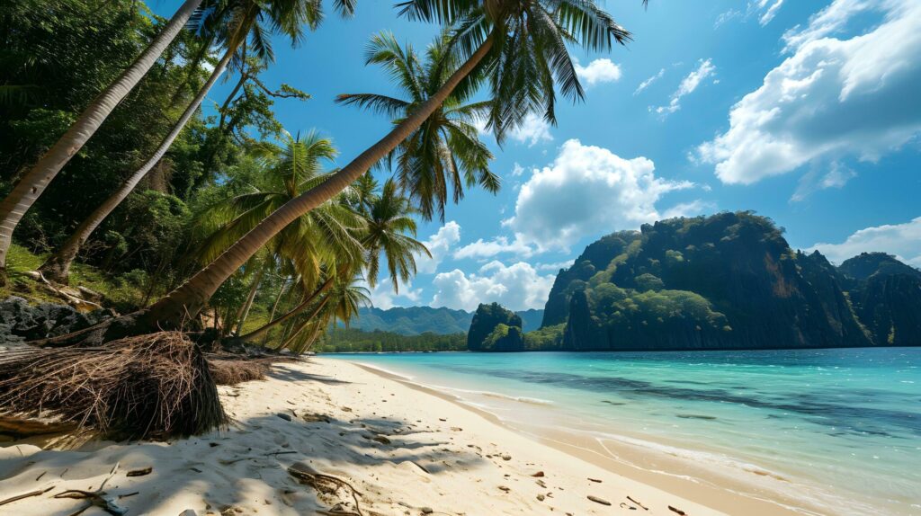 Pristine Beachfront in a Tropical Cove Free Photo