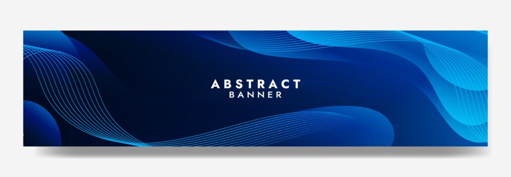 Abstract Blue Fluid Wave Banner Template Free Vector