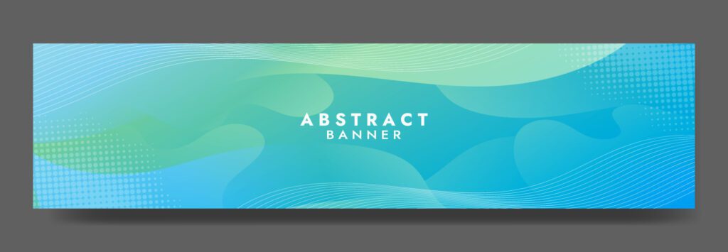 Abstract Green and blue Fluid Wave Banner Template Free Vector