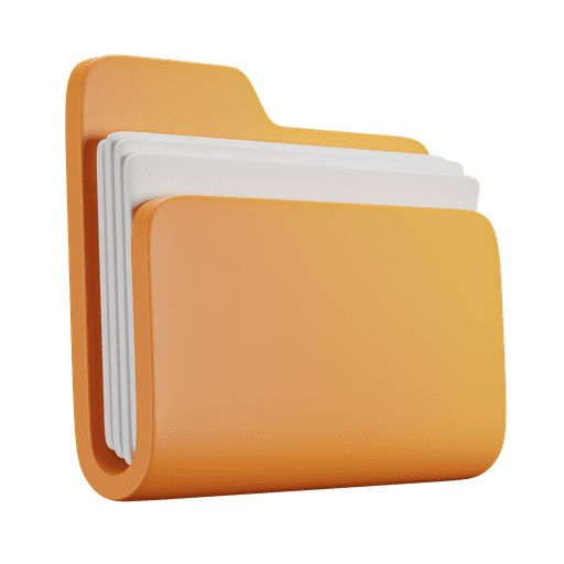 Folder, file, document 3D illustration