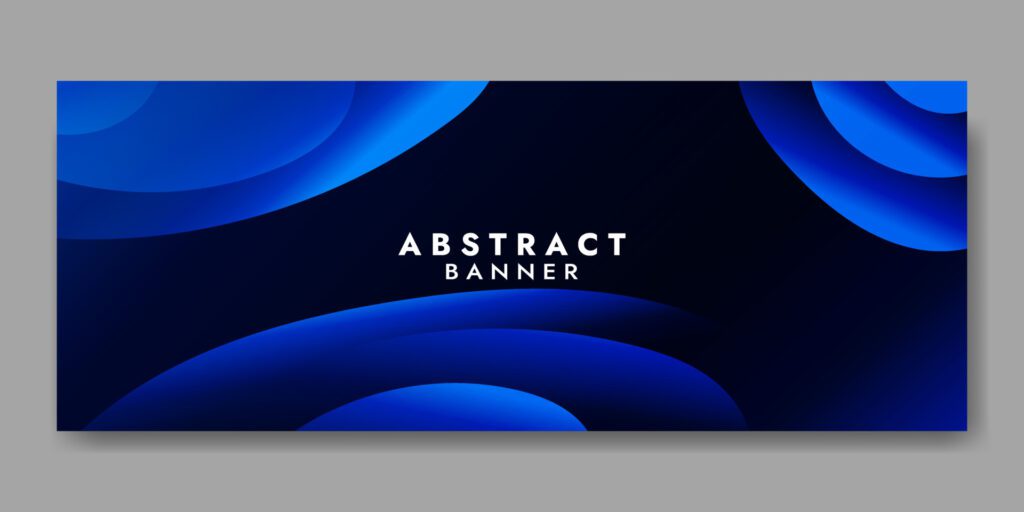 Abstract Blue Fluid Wave Banner Template Free Vector