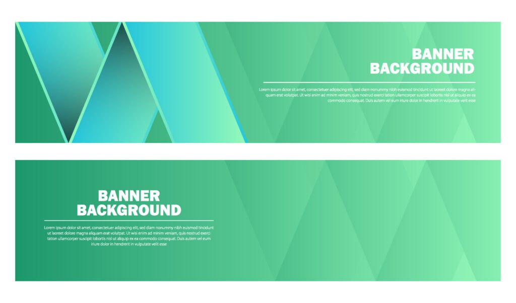 Green Abstract Background Headers Free Vector