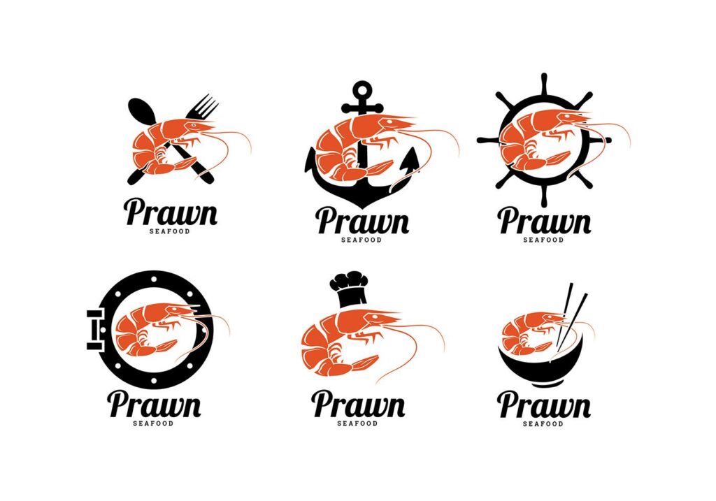 Prawn Seafood Logos Stock Free Stock Free and Free SVG