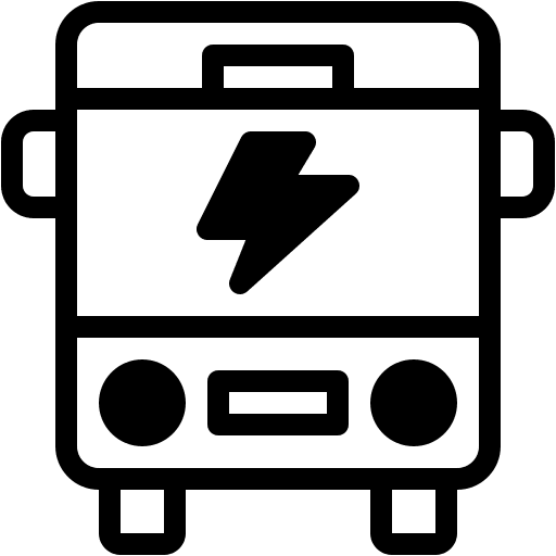 Bus, electric, transportation icon