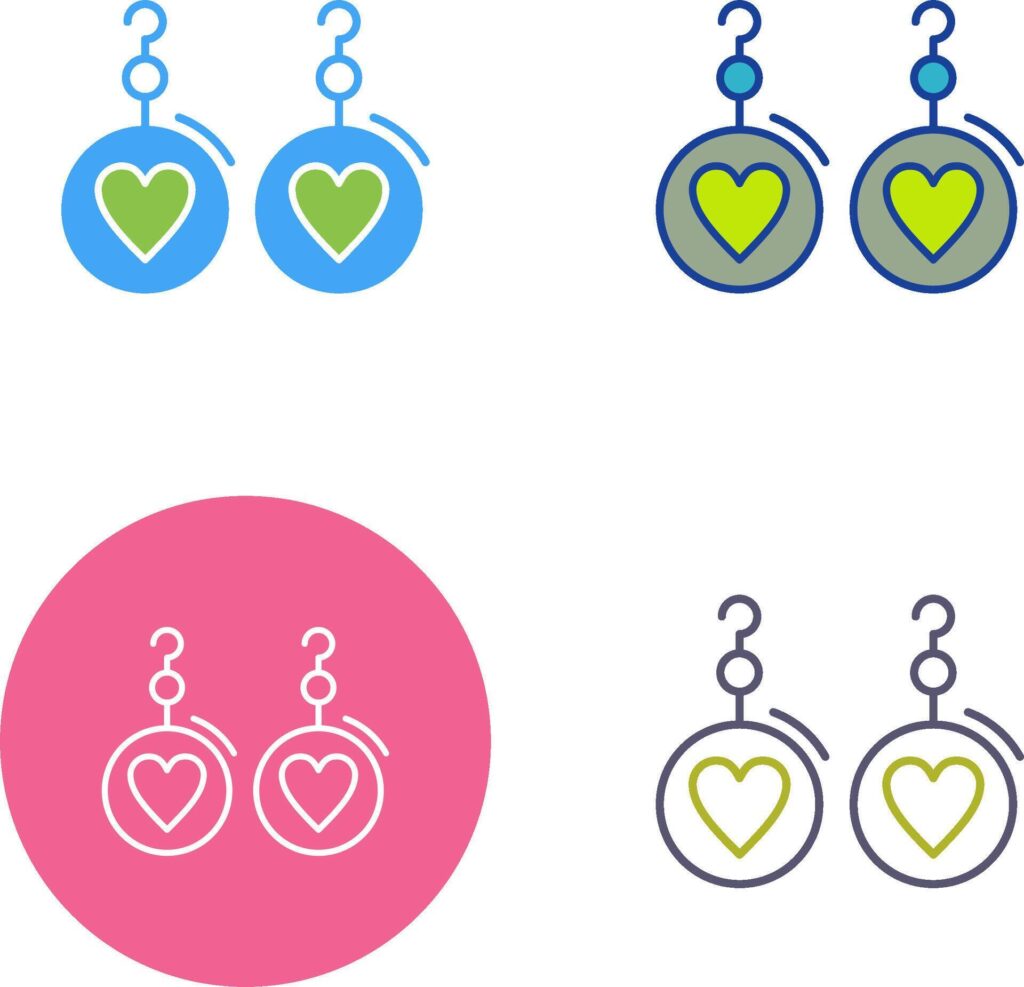 Earrings Icon Design Stock Free