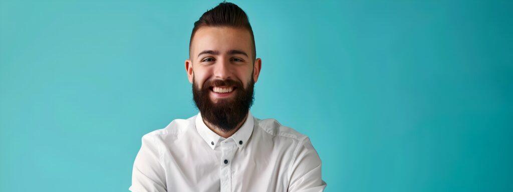 Confident and Friendly Young Business Professional Posing in Studio Stock Free