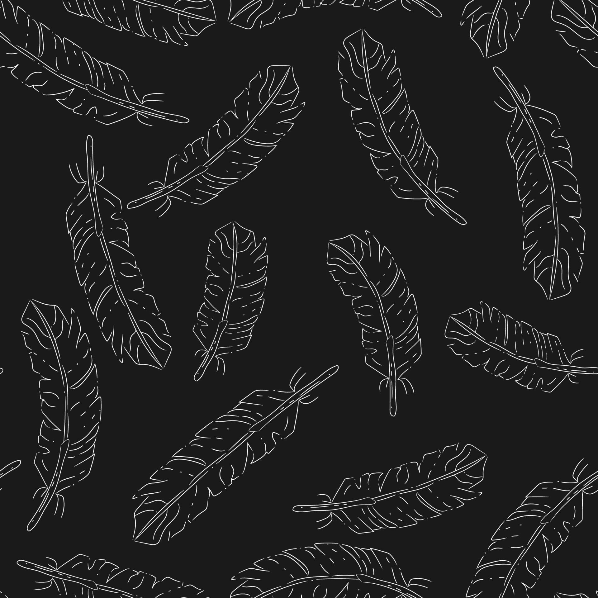 Feather pattern. Vector graphics. Endless pattern, use for wrapping paper etc. Free Vector