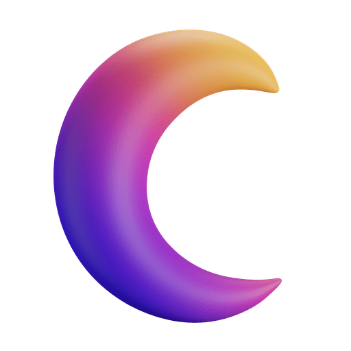 Moon, weather, crescent 3D illustration