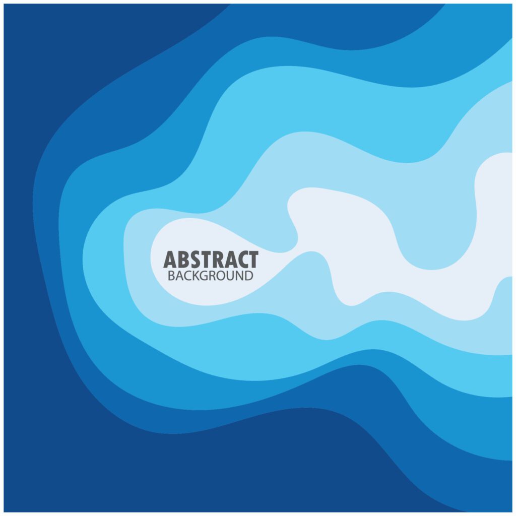 ABSTRACT WAVE BACKGROUND DESIGN WITH BLUE COMBINATION VECTOR Free Vector