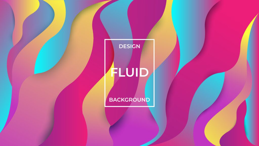 Abstract Colorful Fluid Background For Banner, Website Backdrop, Flyer, Design Promotion And Business Presentation Free Vector