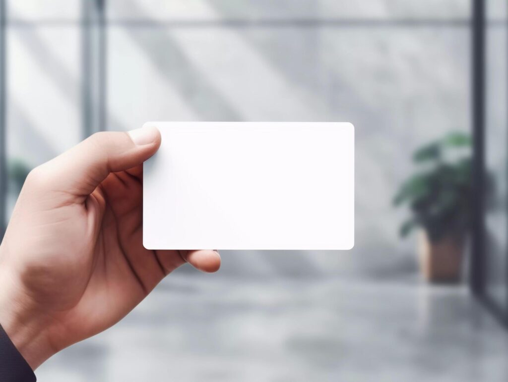 AI generated Realistic Blank Business Card Mockup Stock Free